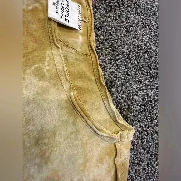 People of Leisure made in LA medium cotton & tencel yellow marbled soft tie dye - Picture 9 of 14